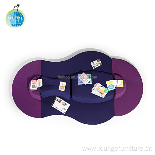 Newest design Modern colorful office waiting sofa set